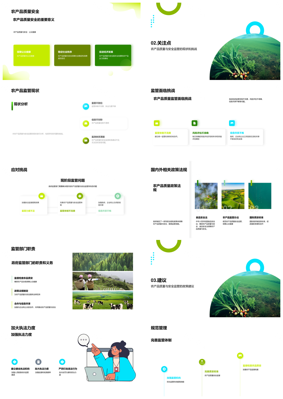农产品质量安全监管政策建议PPT模板