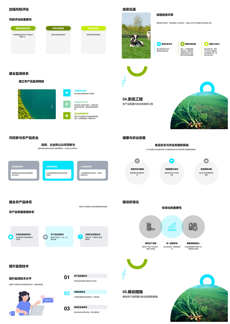 农产品质量安全监管政策建议PPT模板