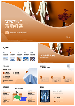 时尚潮流穿搭艺术与商务形象技巧PPT模板