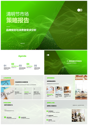 清明品牌战略联动文化活动消费需求策略PPT模板