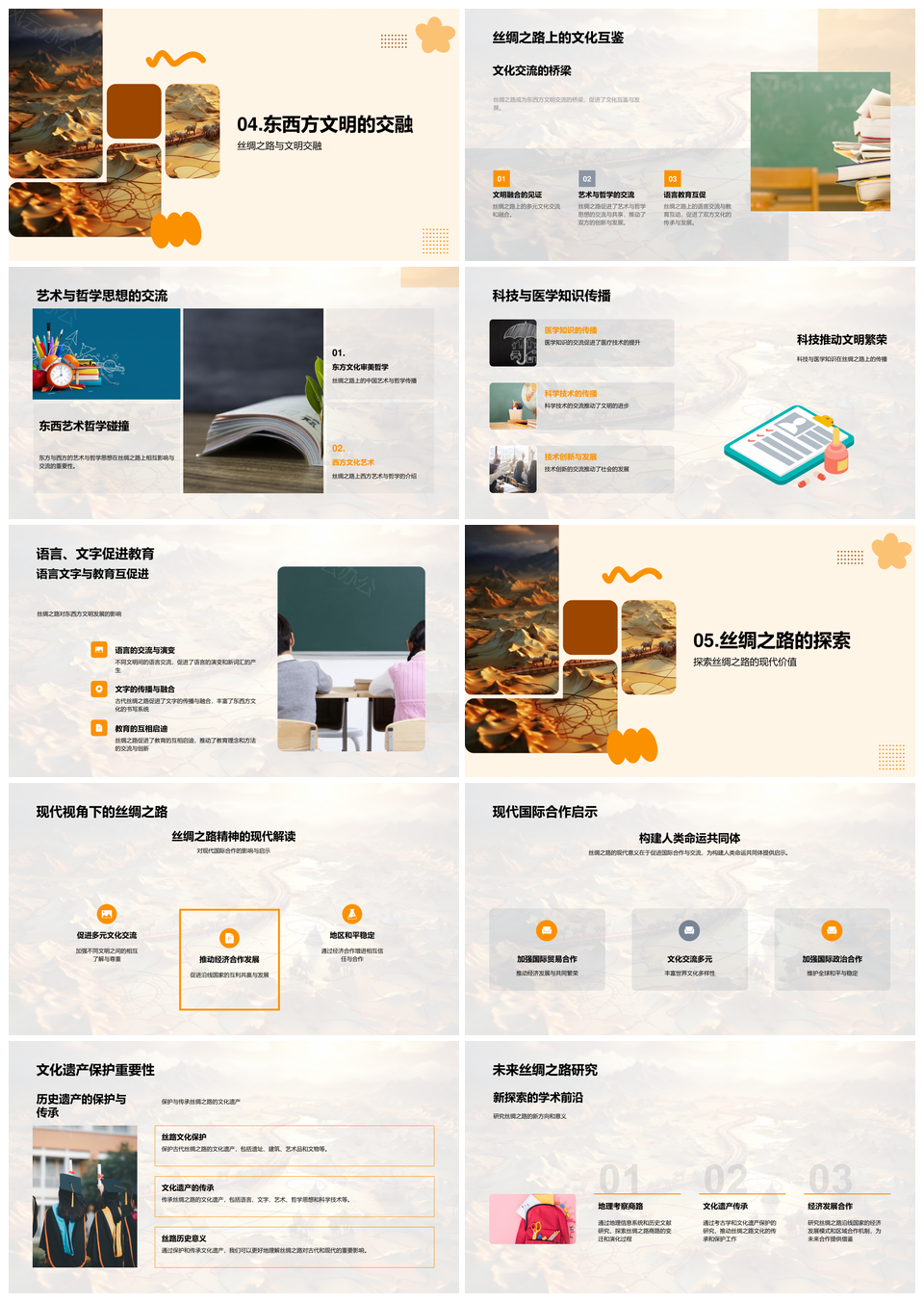 丝路商队文明互动与宗教传播PPT模板