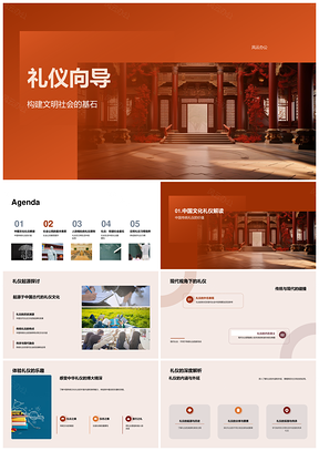 中国传统礼仪提升公民素质共建和谐社会PPT模板