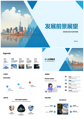 公司业务增长驱动与盈利战略展望PPT模板