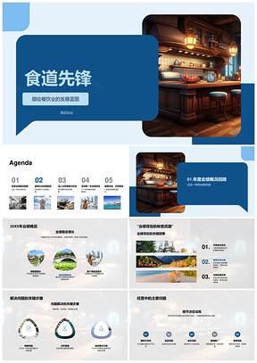 食道先锋年度业绩趋势与餐饮业策略展望PPT模板