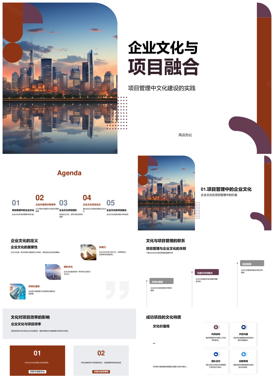 企业文化融合项目管理高效团队建设PPT模板