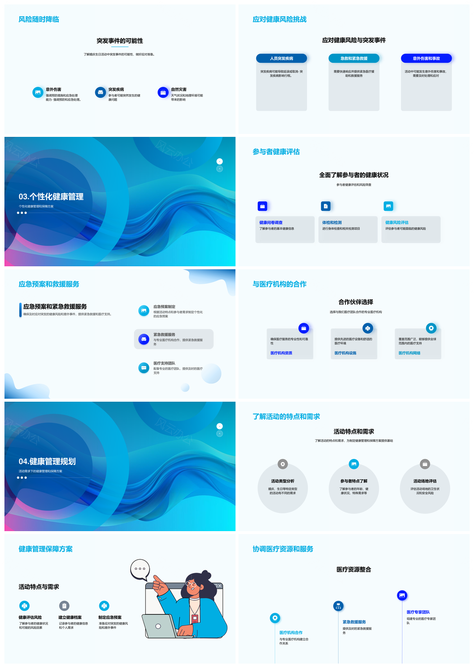 婚庆生日健康管理保障PPT模板