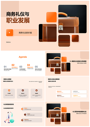 商务礼仪培训助力商学院职业发展PPT模板
