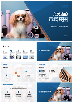 宠物美容店市场推广策略与客户分析突围竞争PPT模板