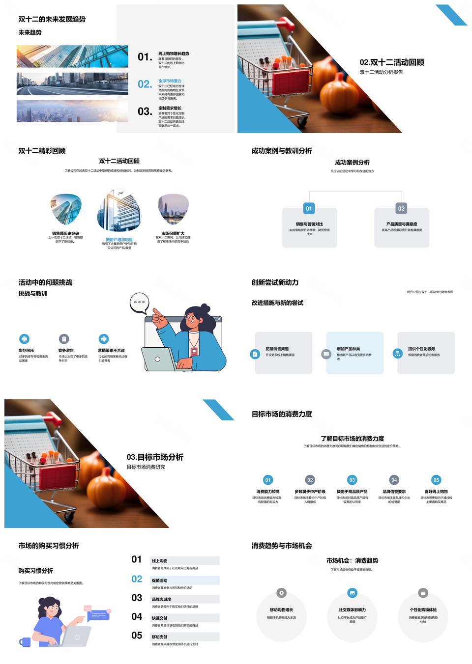 双十二创新策略制胜销售激增消费趋势PPT模板