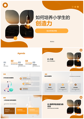 教师引导小学生创造力与问题解决能力培养PPT模板