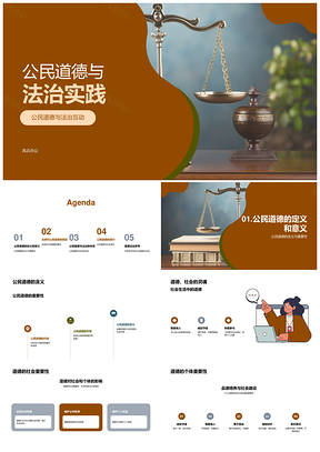 高中生道德法治课社会责任实践PPT模板