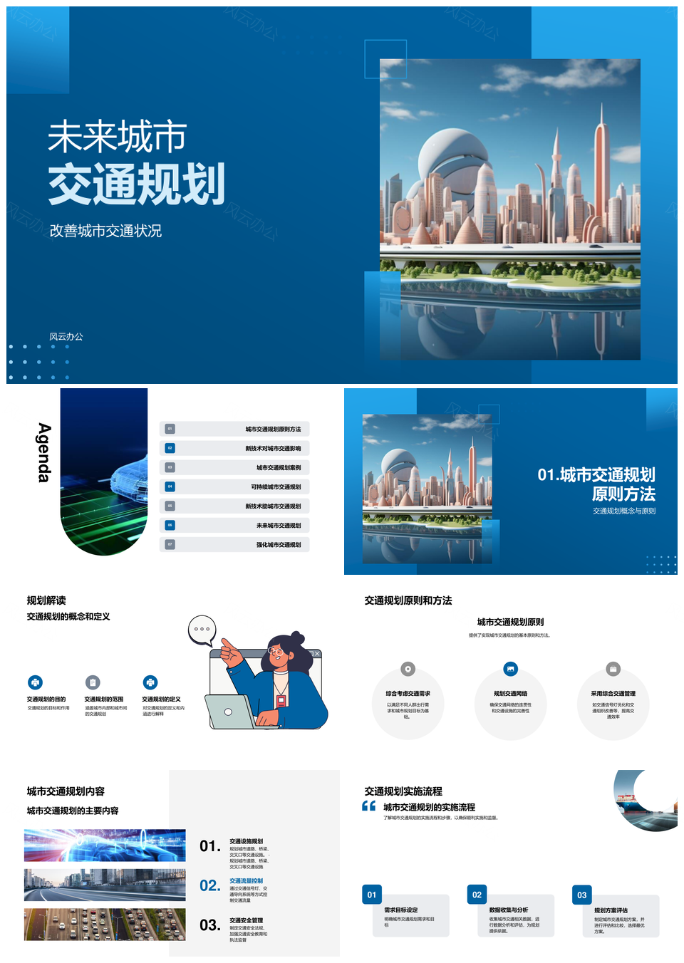 未来城市交通规划新加坡巴黎环保公正效益责任PPT模板