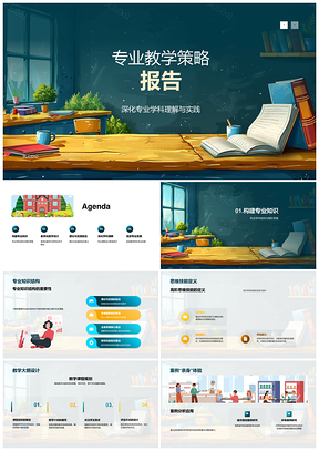 专业教学策略学科思维差异化项目任务路径PPT模板