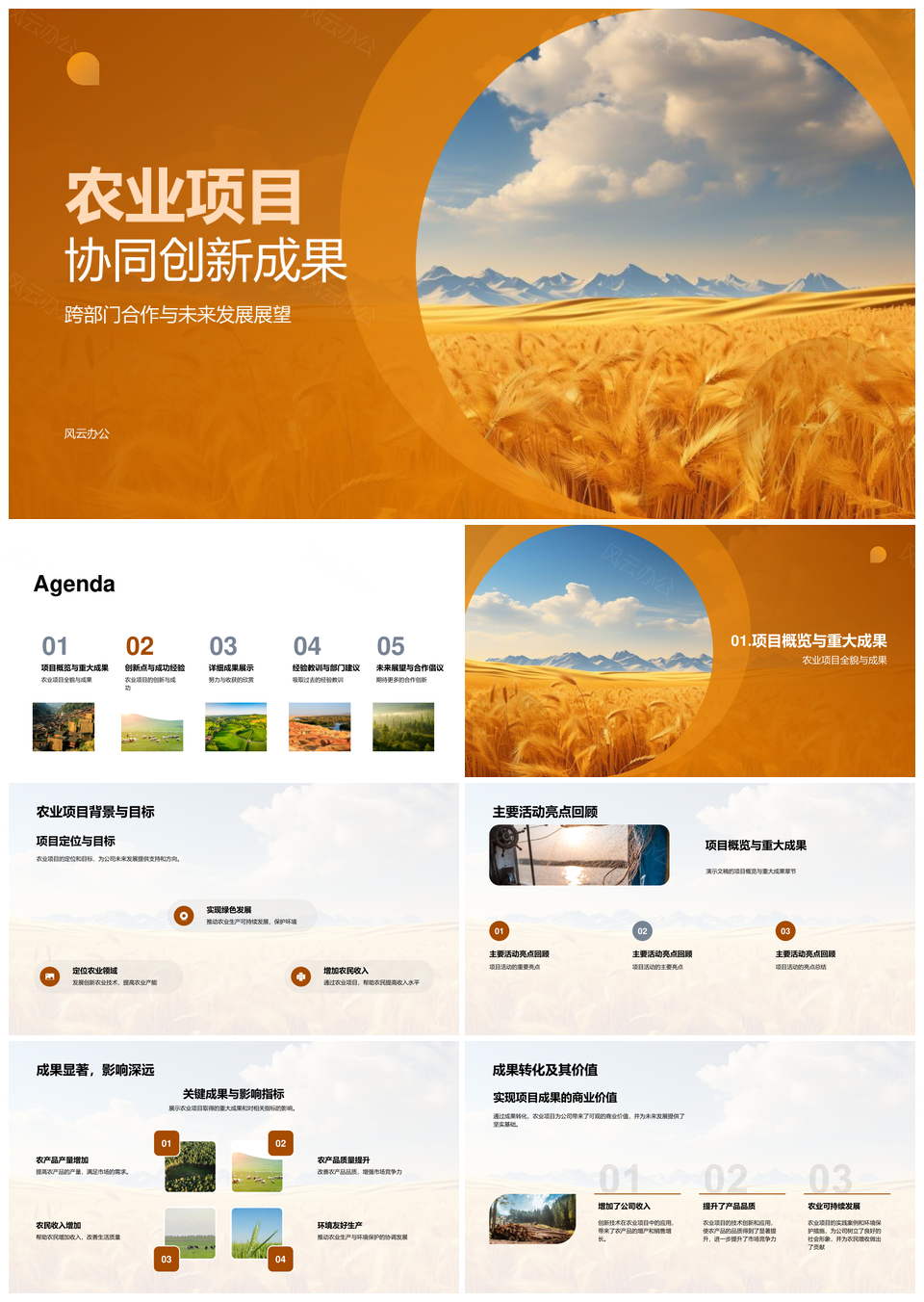 小麦田跨部门协同创新技术管理优化展望PPT模板