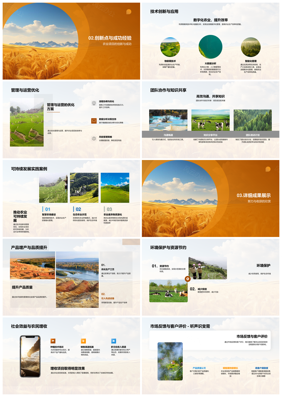 小麦田跨部门协同创新技术管理优化展望PPT模板