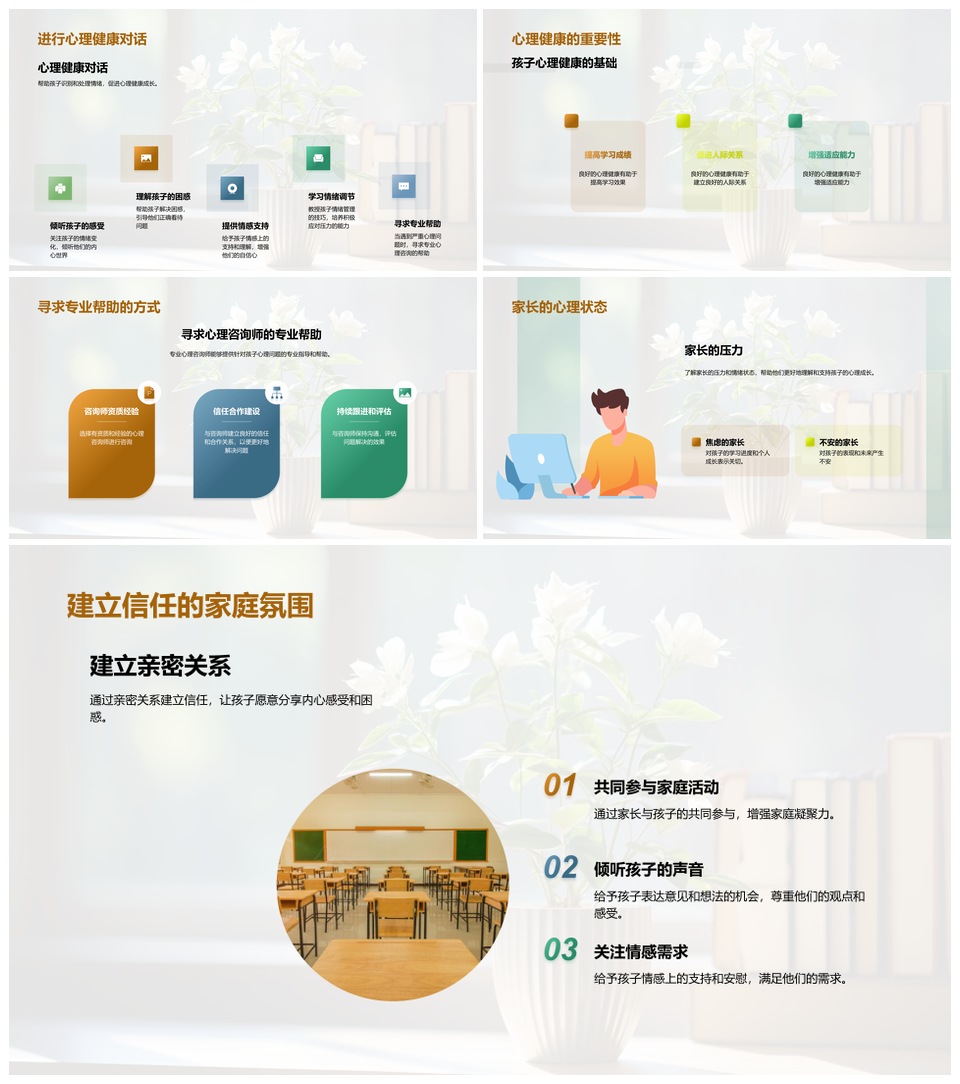 二年级心理认知发展注意力启发教学自主引导手册PPT模板