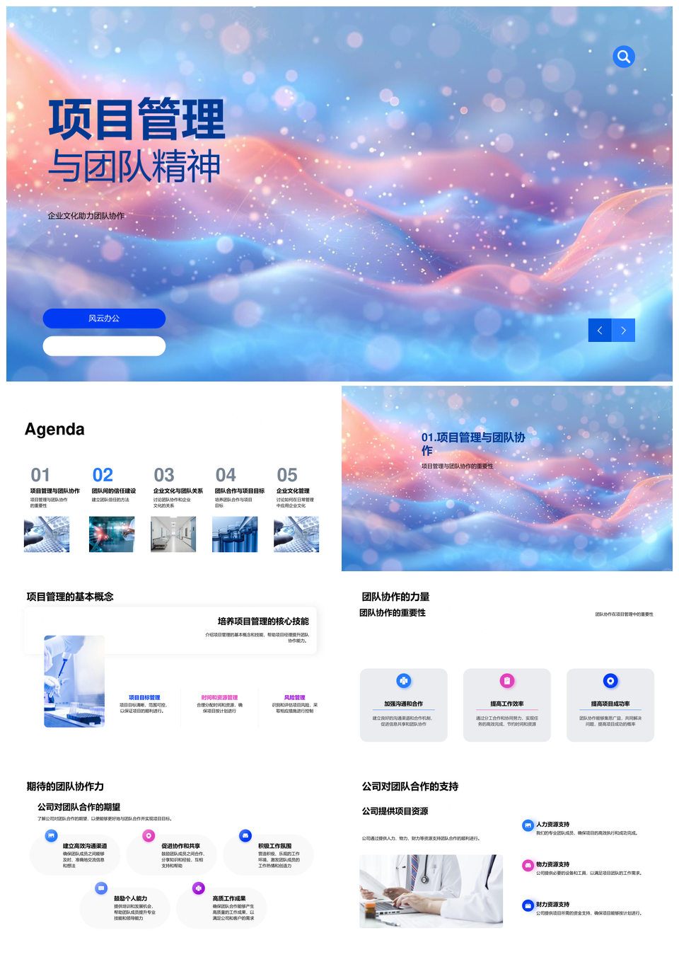 项目管理团队协作文化建设信任准则PPT模板