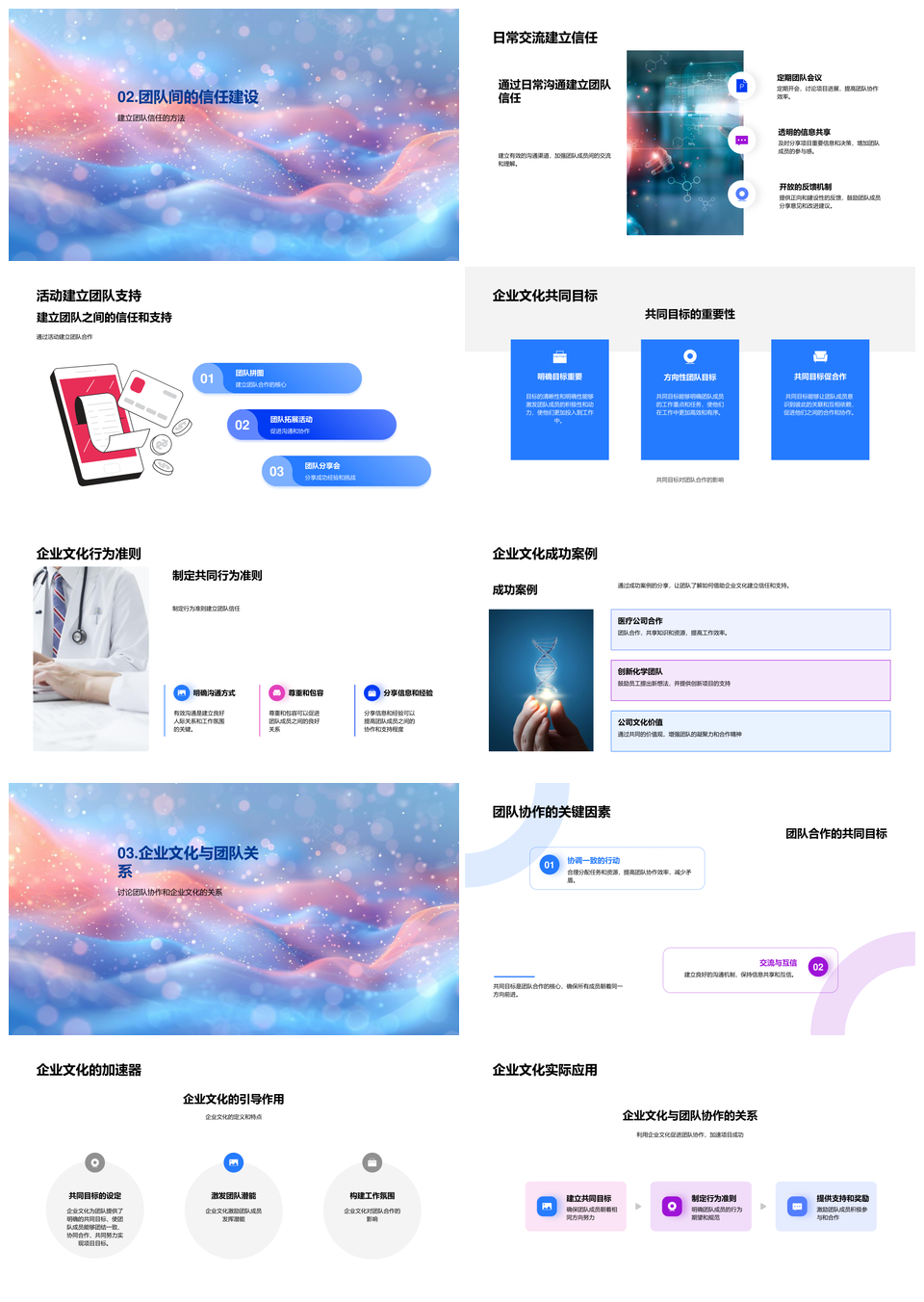 项目管理团队协作文化建设信任准则PPT模板