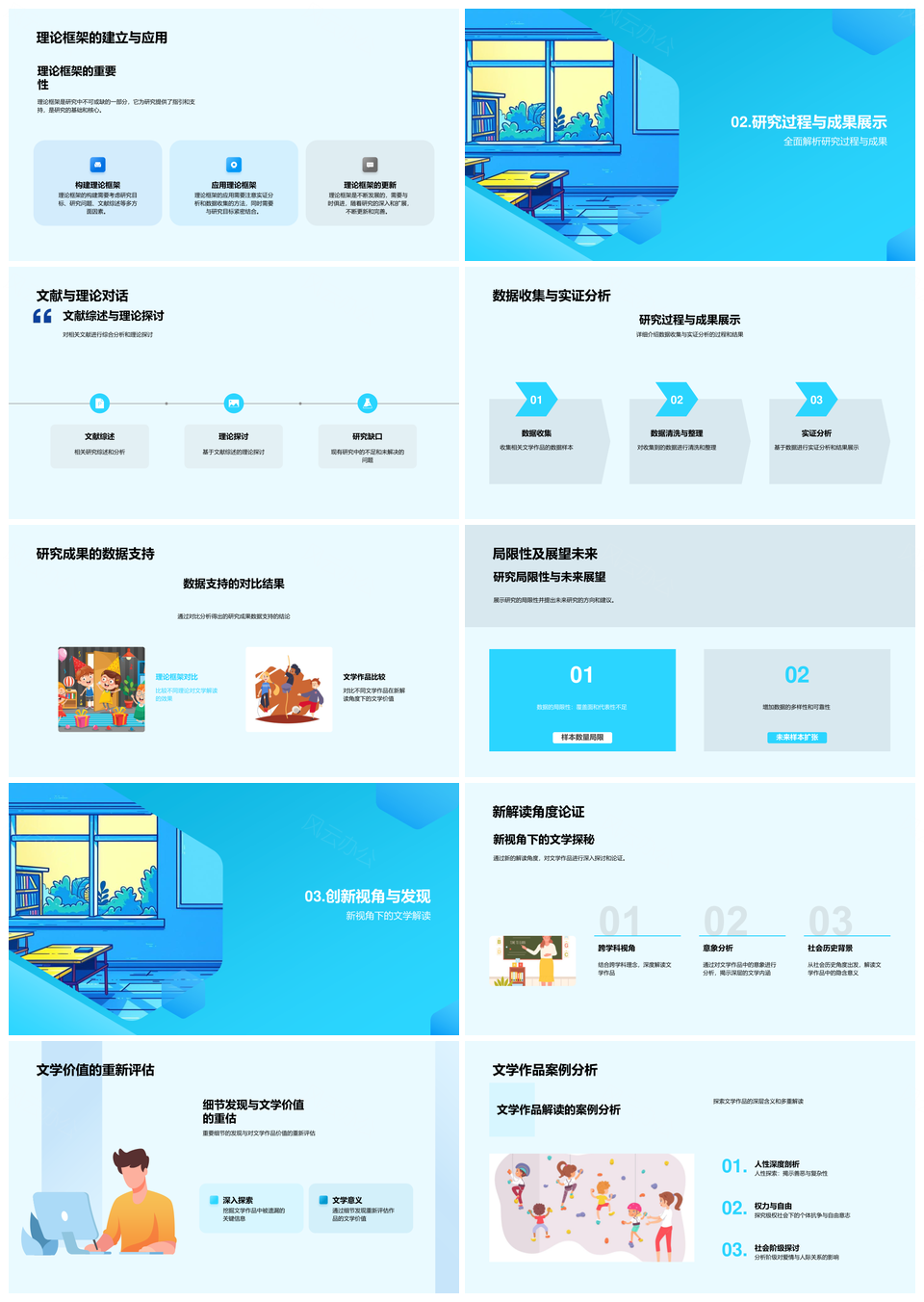 文学理论硕士答辩研究框架与方法PPT模板