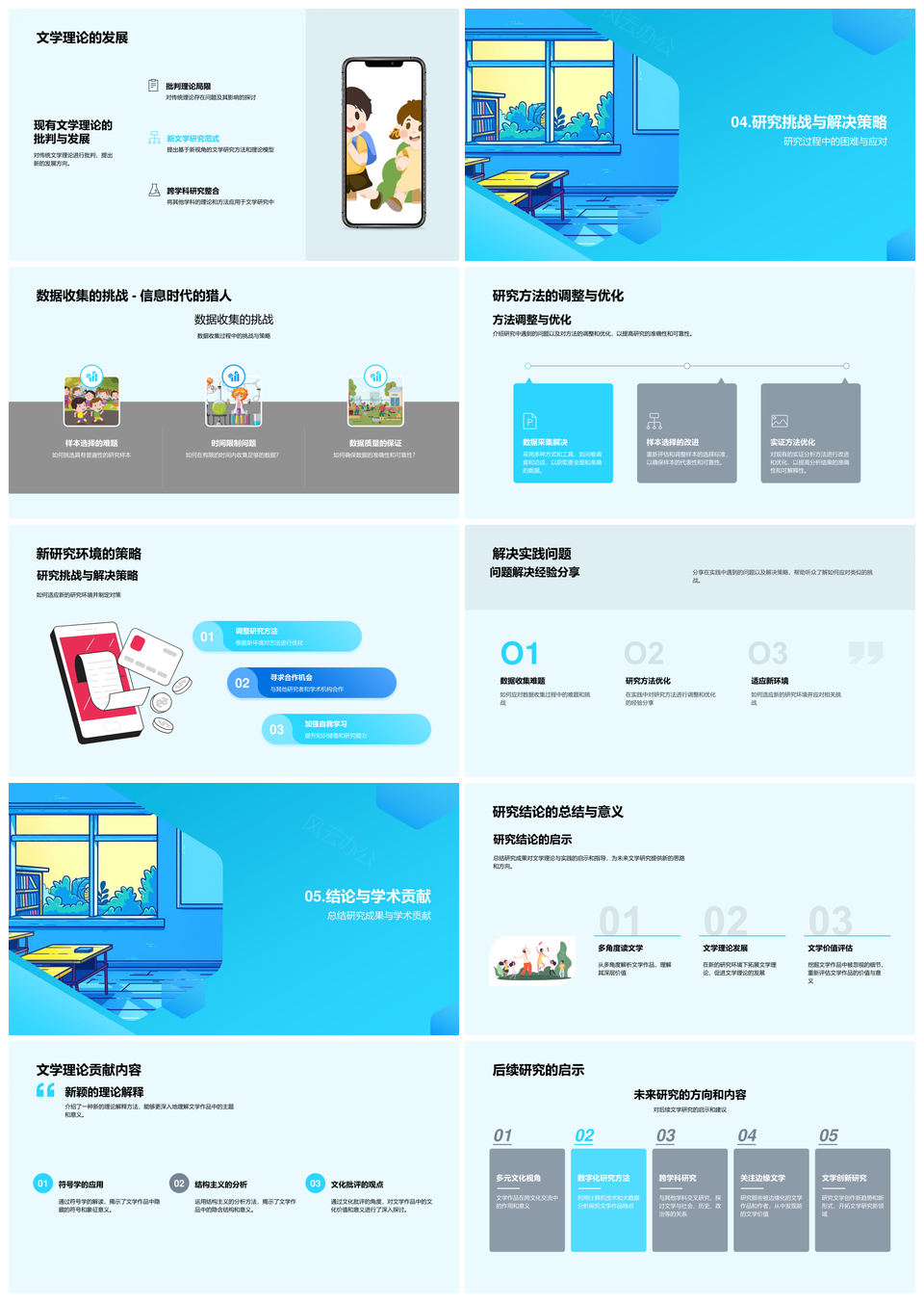 文学理论硕士答辩研究框架与方法PPT模板