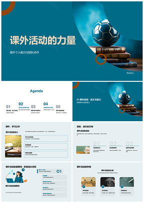 课外活动锤炼能力协作领导拓展视野PPT模板