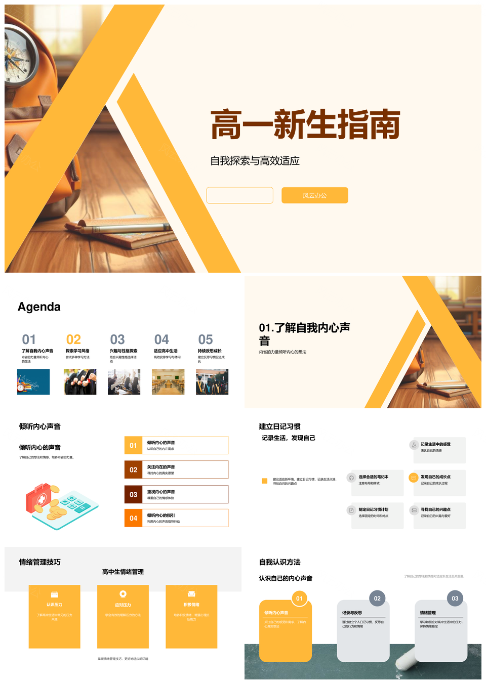 高一新生自我探索与适应攻略PPT模板