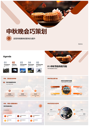 中秋晚会策划制作提升传统媒体影响力融月饼节目PPT模板