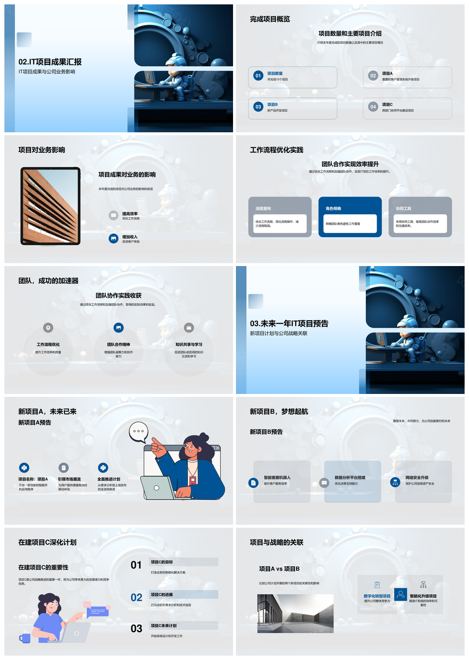 公司IT年度成果总结与工作计划PPT模板