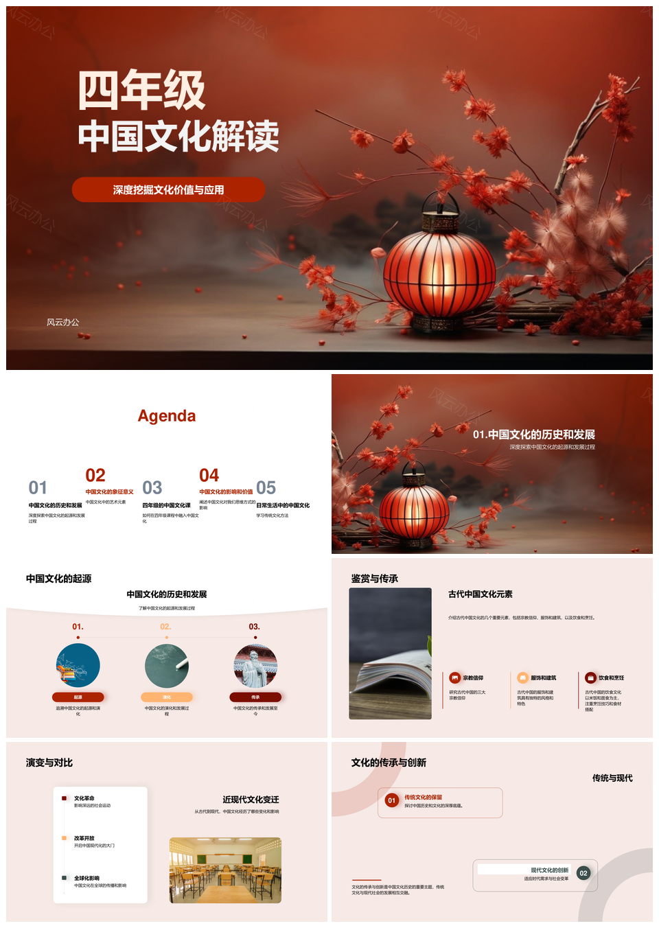 四年级卷轴文化礼仪教育活动解析PPT模板