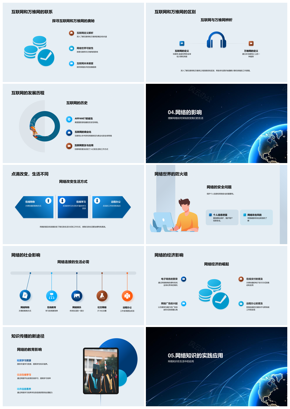 互联网万维网运作传输系统探秘PPT模板