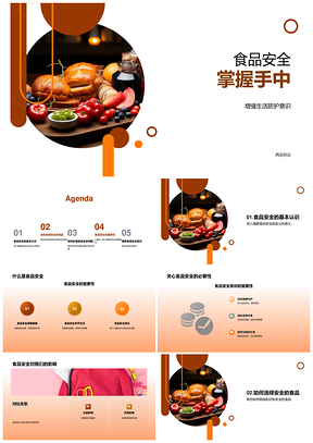 食品安全教育提升防护识标志合理选PPT模板