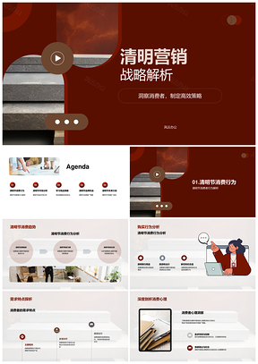 清明消费趋势与营销策略分析PPT模板