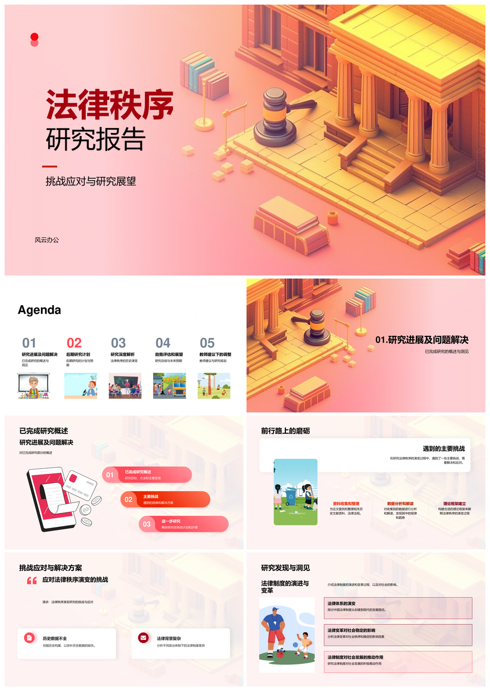 法律秩序历史演变挑战应对解决方案研究PPT模板