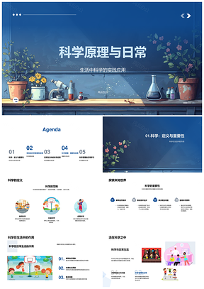 初二科学原理生活实践应用教学PPT模板