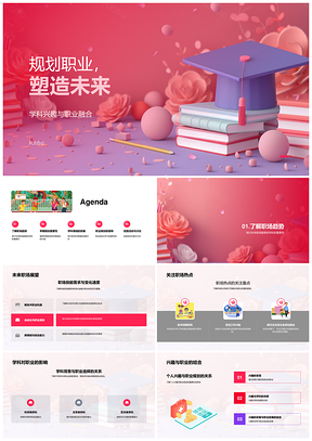 职业规划塑造未来趋势测评学科实践指导PPT模板