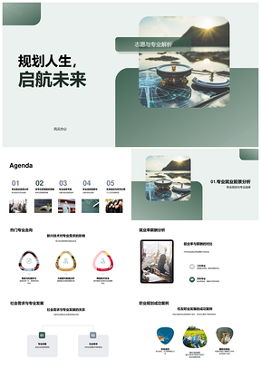 高考志愿专业选择与五年职业规划指南PPT模板