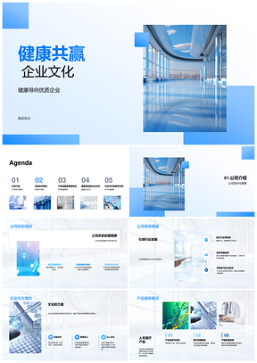 医疗健康企业文化共赢合作资源共享PPT模板