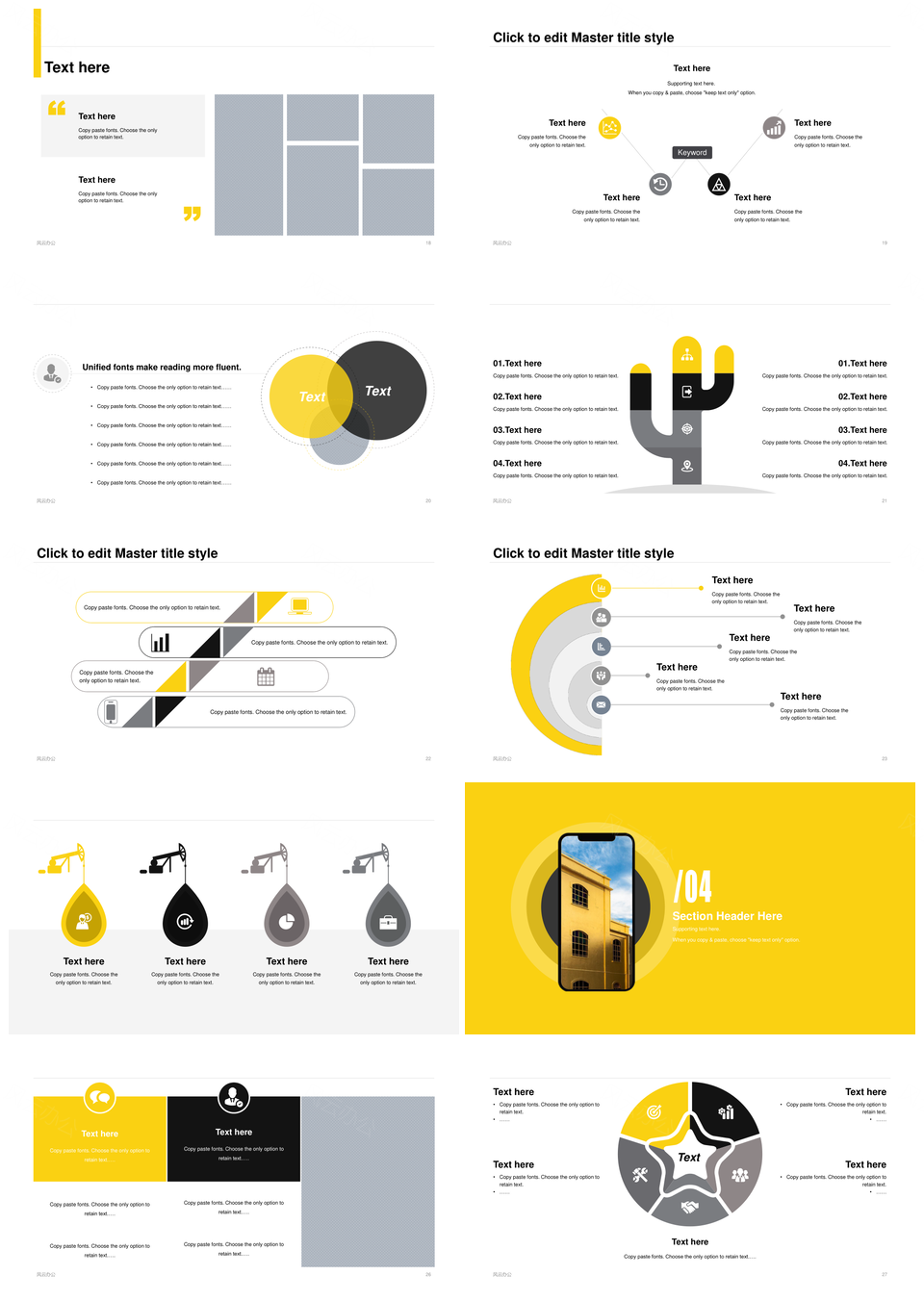 黄色创意简约大气高端手机竞聘述职报告PPT模板