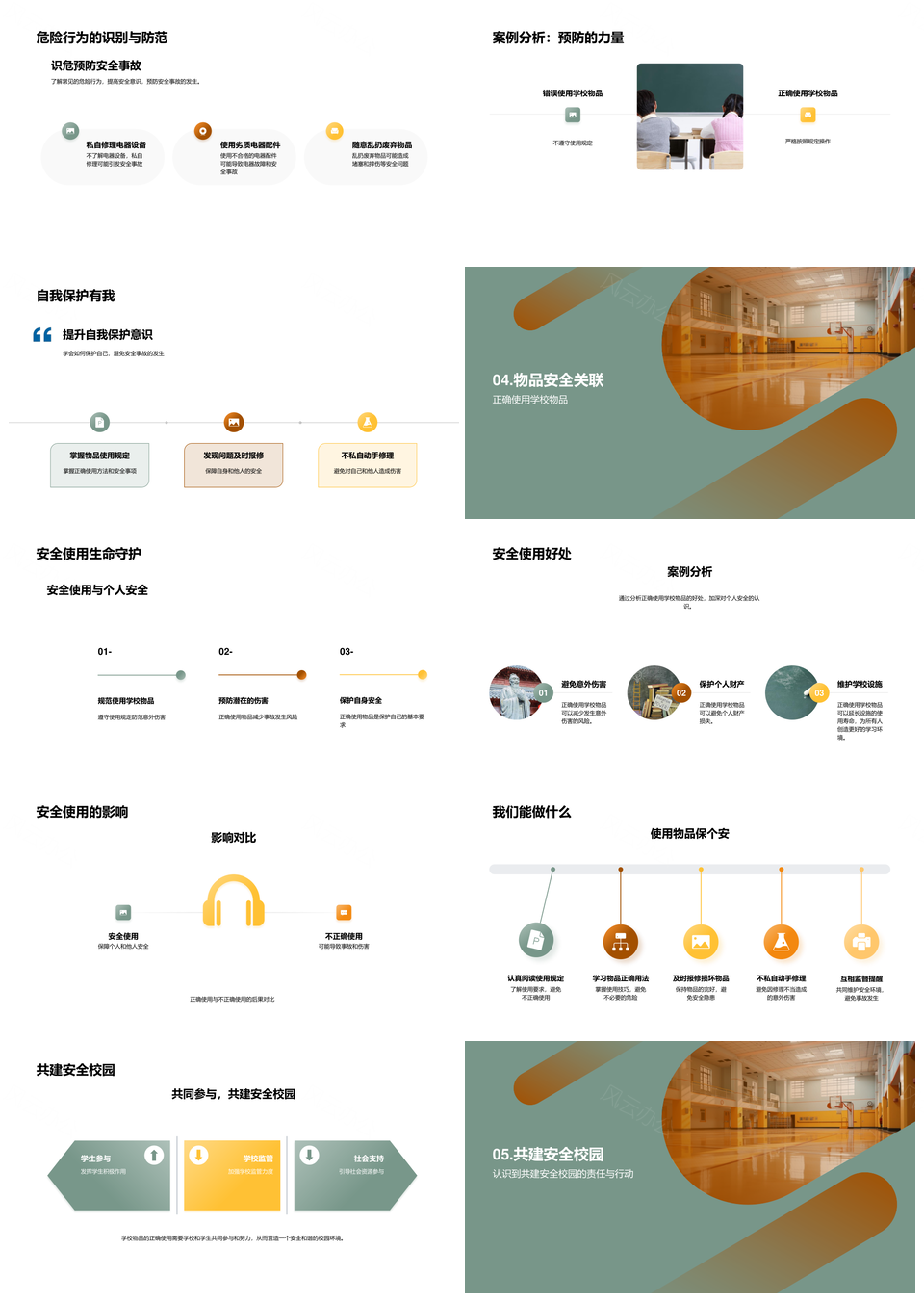 校园物品安全使用规范共建平安校园PPT模板