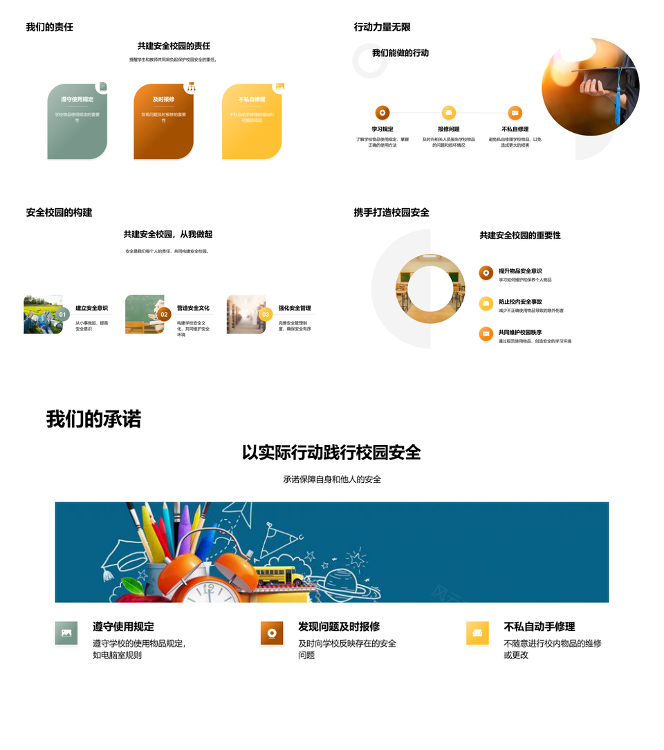校园物品安全使用规范共建平安校园PPT模板