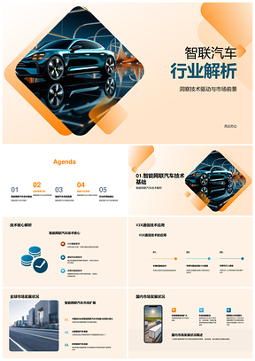 智能网联汽车V2X5GAI技术发展政策风险分析PPT模板