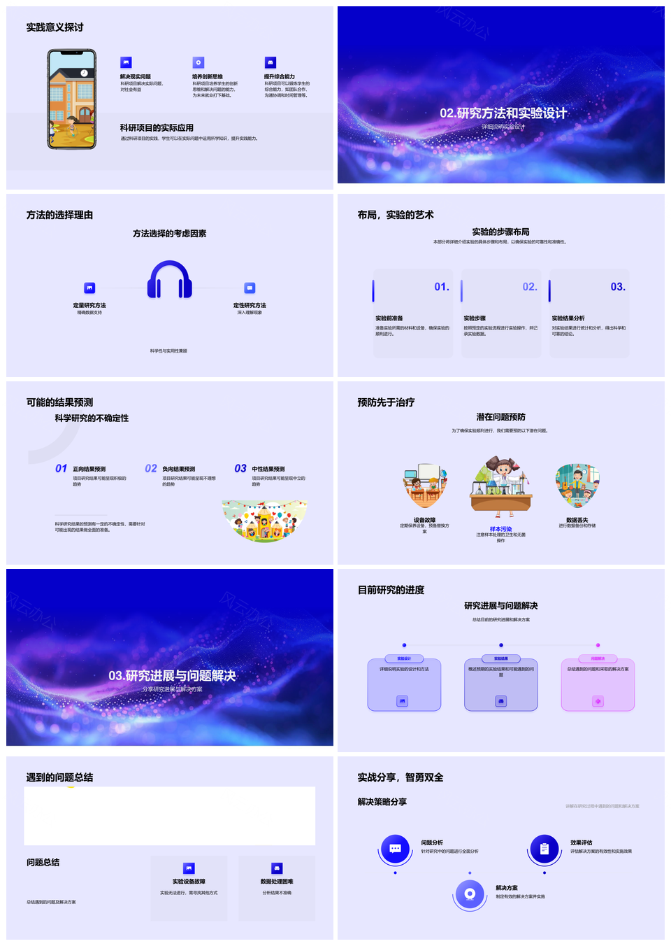 2025科研实习研究方法实验进展与应用PPT模板