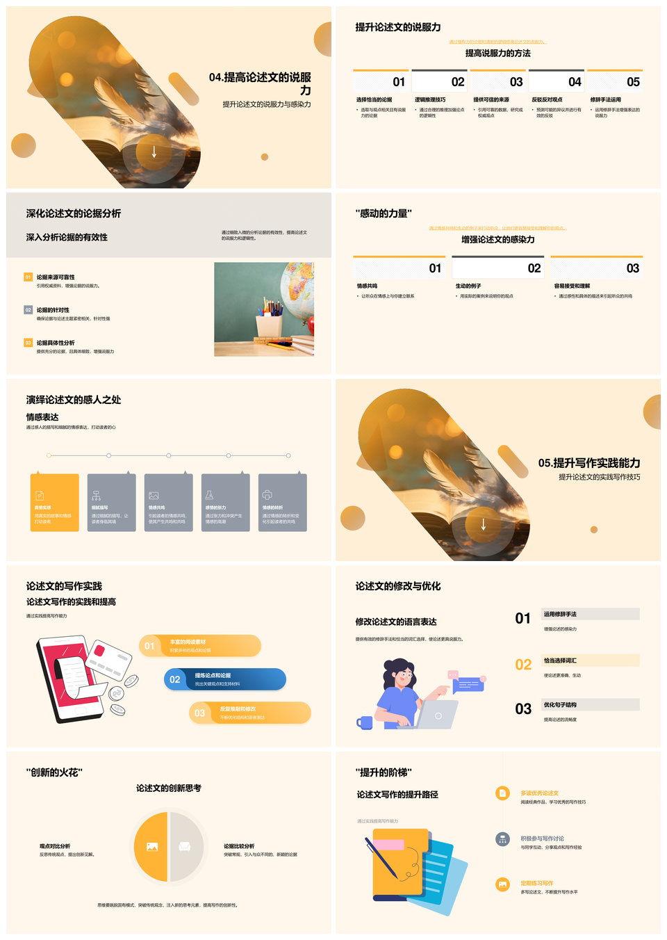掌握论述文写作技巧结构论据逻辑PPT模板