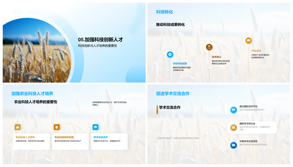 农学成果促小麦田高效绿色发展PPT模板