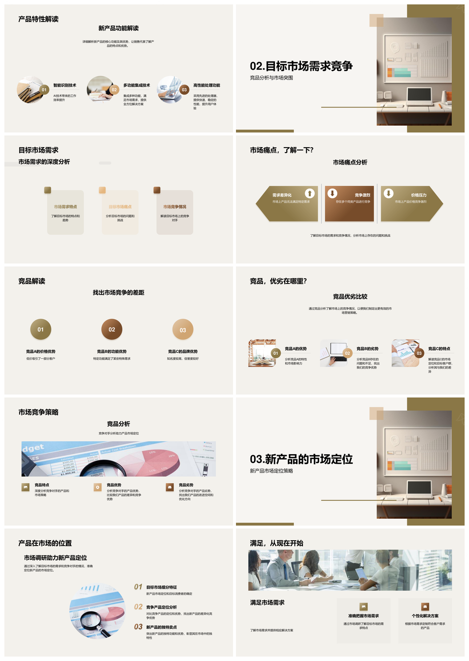 新产品全方位赋能市场定位竞品对比推广策略PPT模板