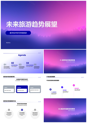 数字技术驱动可持续旅游未来趋势PPT模板