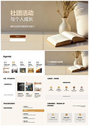 社团活动提升学生协作与自我能力PPT模板