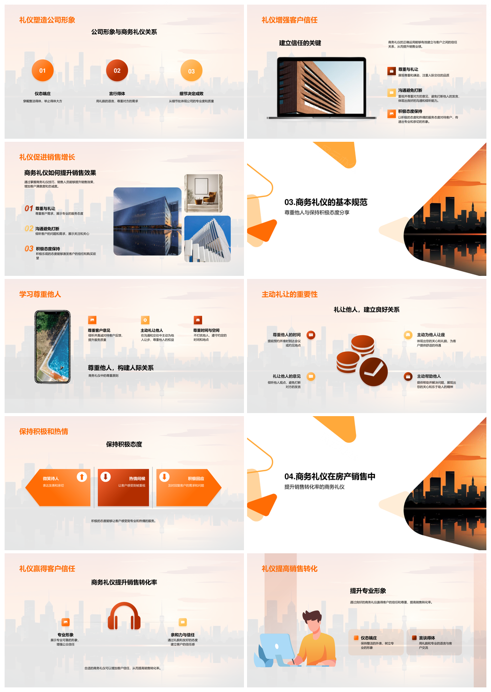 房地产商务礼仪提升销售转化率PPT模板