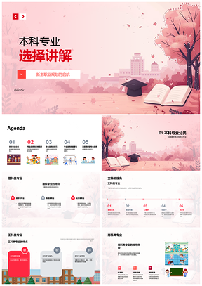本科专业选择与新生职业规划文理工商艺术PPT模板