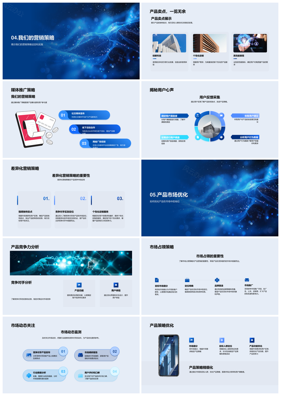 产品营销实战策略市场定位用户需求推广PPT模板